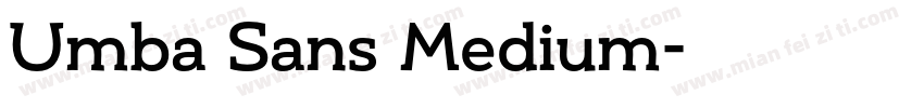 Umba Sans Medium字体转换